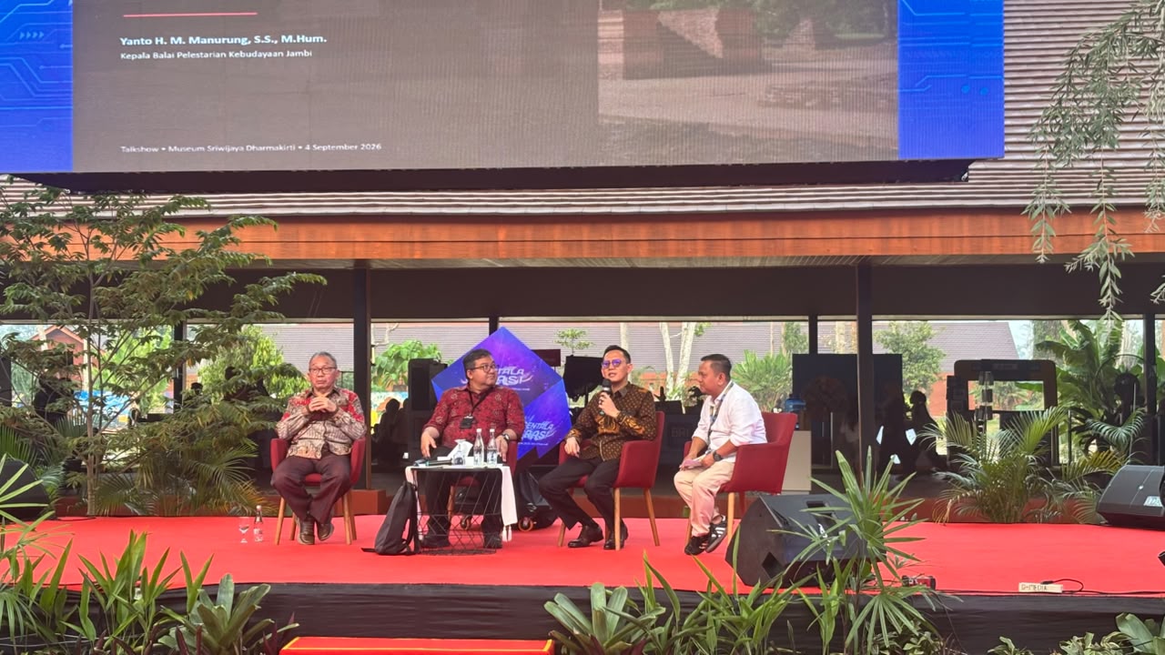 Sesi pemaparan materi oleh Yanto HM Manurung, S.S., M.Hum., Kepala Balai Pelestarian Kebudayaan Jambi