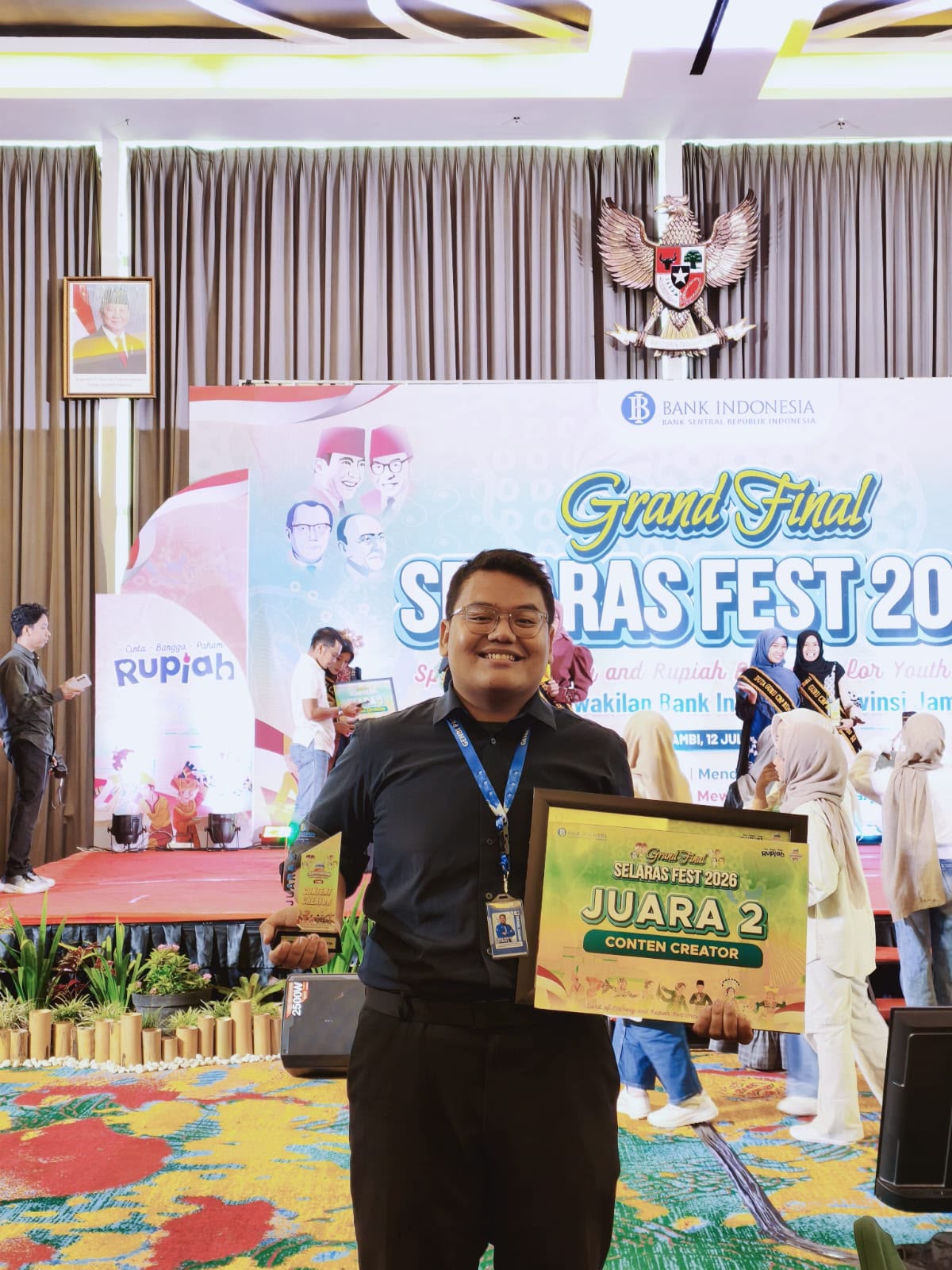 Dokumentasi Juara II Lomba Content Creator Selaras Fest Bank Indonesia - Abdul Matin Aji Saka